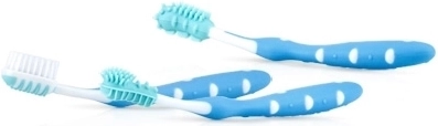 Nuby set de brosses à dents pour enfants, 3 pcs, bleu (3m+)