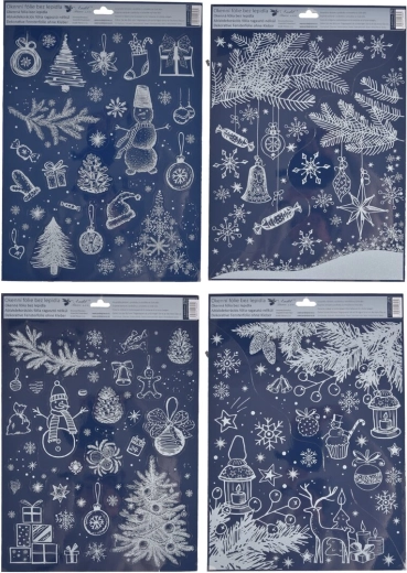 Film décoratif pour fenêtre Noël 30 × 42 cm (4 variantes)