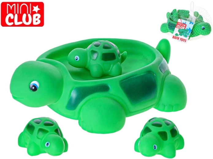 Jouet de bain famille de tortues avec filet