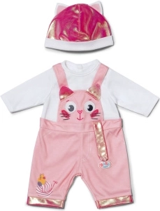 Salopette chat BABY born avec bonnet pour poupées de 43 cm