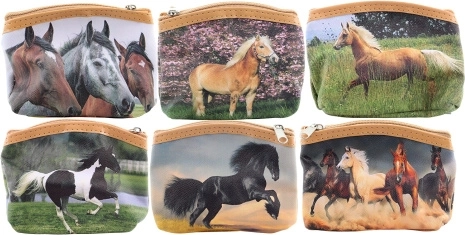 Porte-monnaie avec motif chevaux