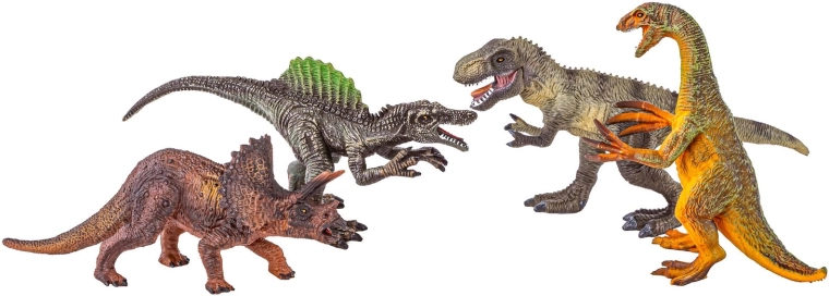 4 espèces de dinosaures réalistes dans un seul ensemble