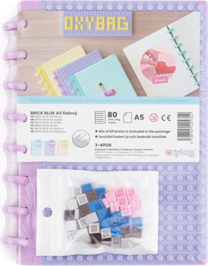 Bloc ligné A5 Brick violet