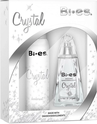 Coffret cadeau pour femmes BI-ES Crystal – eau de parfum 100 ml + déodorant 150 ml