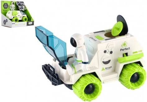 Set de voiture spatiale à inertie avec astronaute et satellite