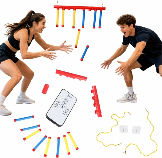 Jeu de réaction à bâtons qui tombent pour 2 joueurs avec télécommande