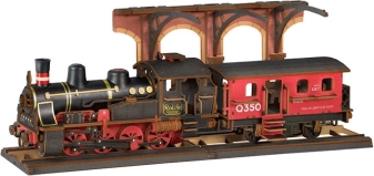 Puzzle 3D en bois Vintage Locomotive à vapeur