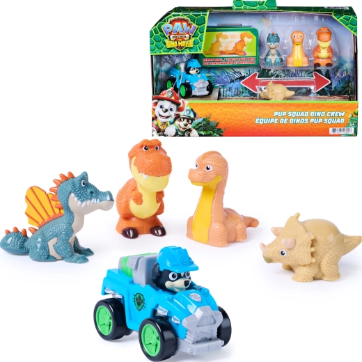 Spin Master Paw Patrol : The Dino Movie – coffret Rex avec véhicule et figurines de dinosaures
