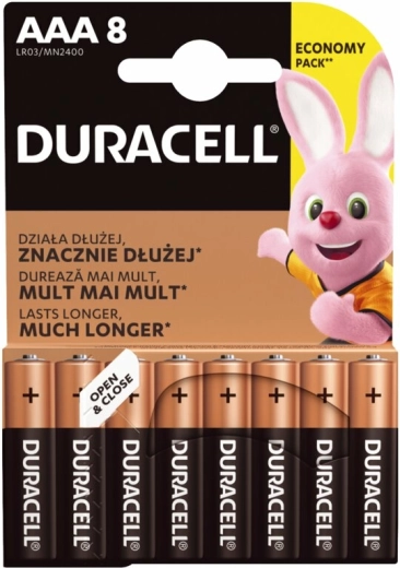 Piles micro AAA DURACELL Basic, 8 pcs