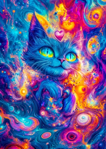 Puzzle Enjoy Chat cosmique 1000 pièces