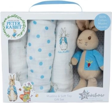 Ensemble cadeau avec couches et lapin Pierre