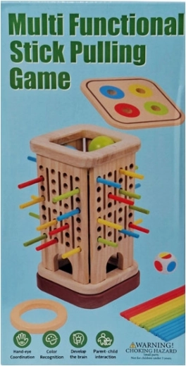 Jeu d’adresse en bois – retrait de tiges