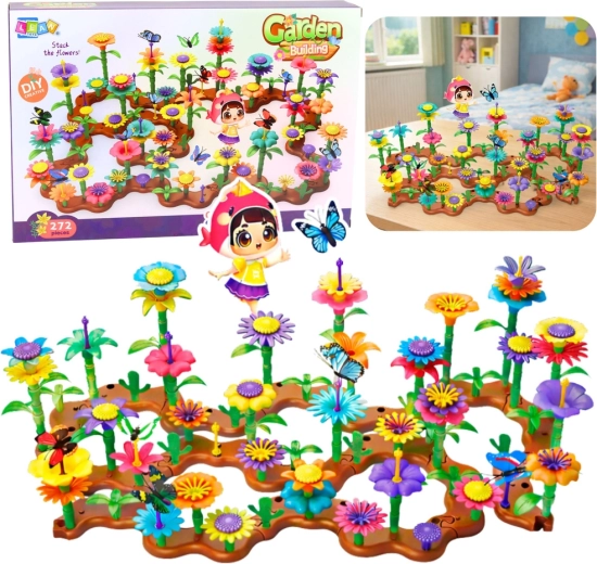 Jeu de construction créatif Jardin de fleurs 3D, 272 pièces