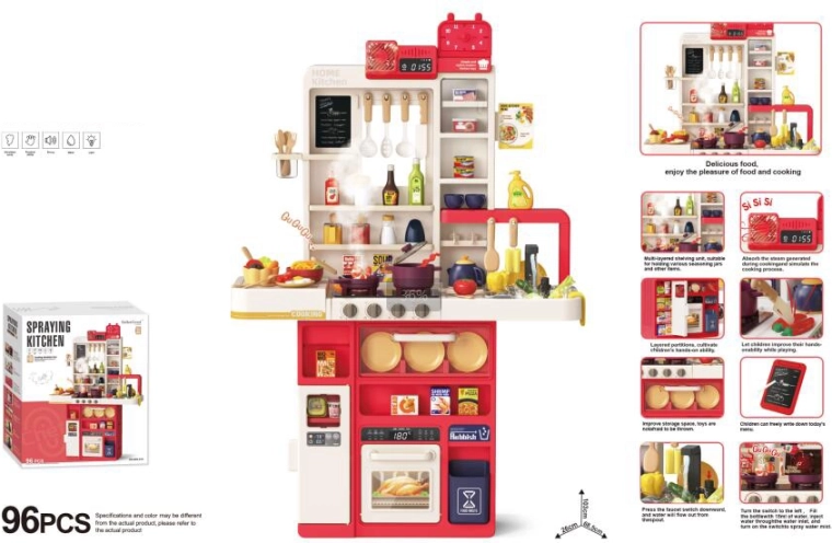 Cuisine pour enfants 103 cm – 96 pièces