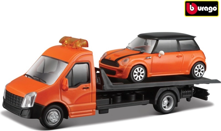 Bburago Dépanneuse avec Mini Cooper S orange