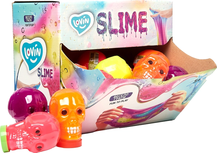 Slime antistress Lovin en forme de crâne 100 ml - 1 pièce