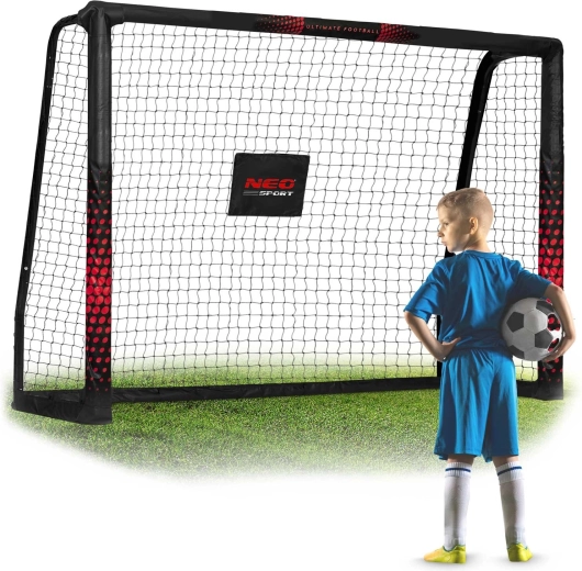 But de football Neo-Sport 180 × 120 × 60 cm noir et rouge