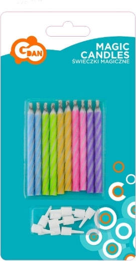 Bougies magiques pastel pour gâteau - 1 pièce