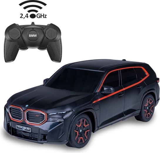 Voiture télécommandée BMW XM à l'échelle 1:24, noire