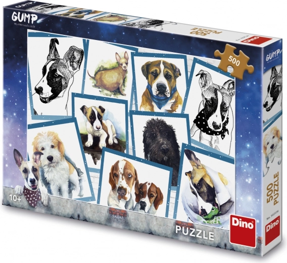 Puzzle Chien Gump et ses amis 500 pièces