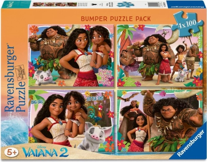Puzzle Ravensburger Vaiana 2 – 4×100 pièces
