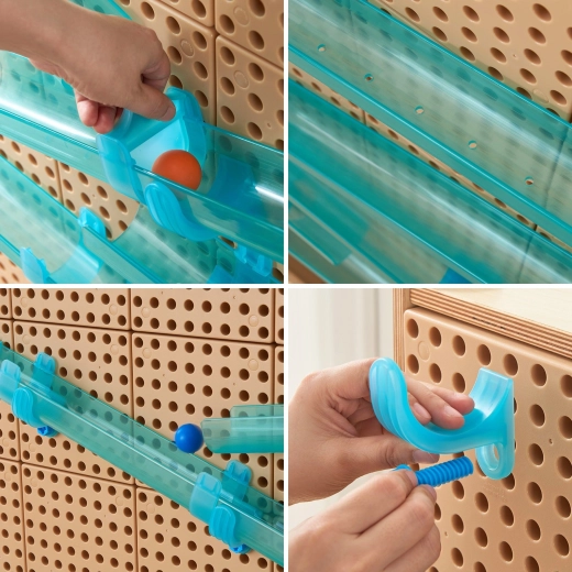 Clips modulaires et pièces transparentes pour des reconfigurations rapides