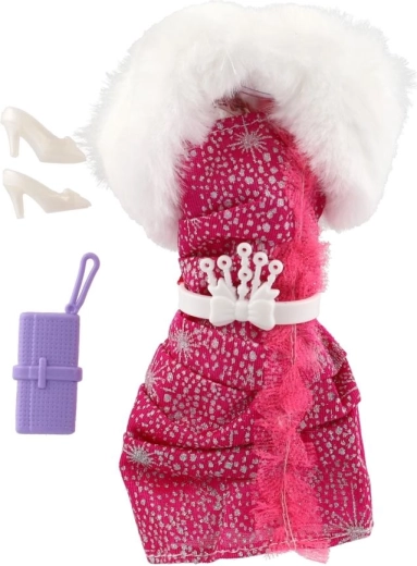 Robe élégante avec col duveteux