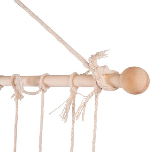 Tige en bois solide et cordelettes résistantes