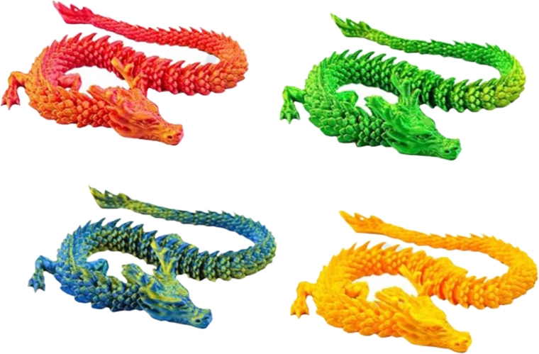 Dragon chinois magique 3D 27 cm