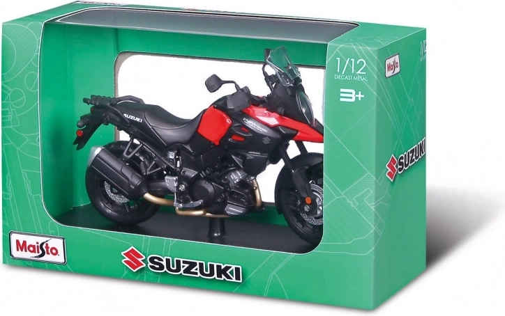 Moto Maisto Suzuki V-Strom avec support 1:12