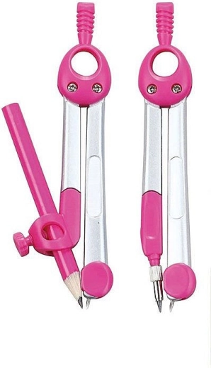 Compas Keyroad Jelly Bean en étui – rose