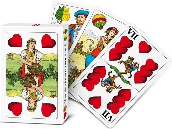 Cartes à jouer Efko Mariáš à double tête en boîte