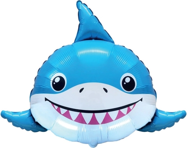 Ballon en aluminium Requin souriant 68 × 80 cm