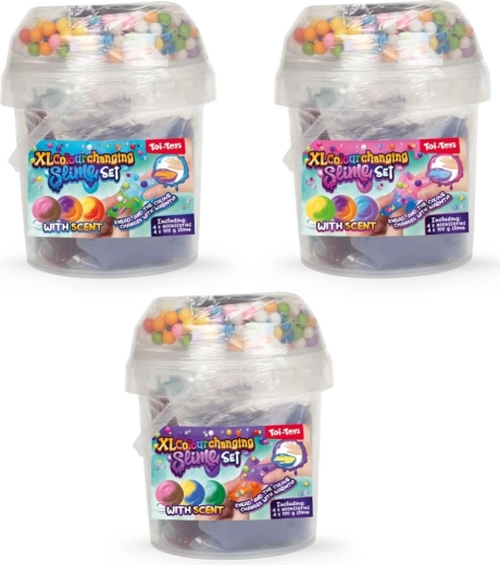 Pâte slime avec accessoires dans une boîte en plastique – assortiment de types