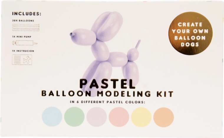 Kit créatif de ballons de modelage avec pompe (30 pcs)