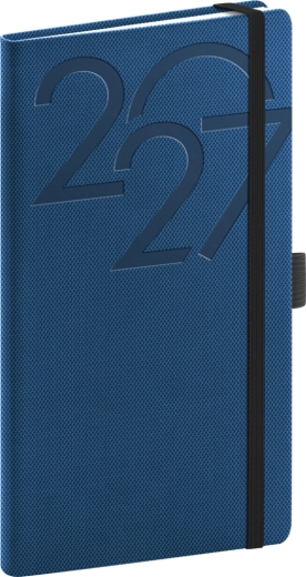 Agenda de poche Notique Ajax 2027 bleu 9 x 15,5 cm