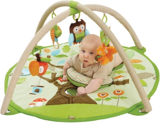 Tapis moelleux avec activités et coussin pour le jeu sur le ventre