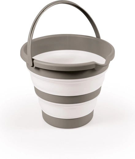 Seau pliable pour le bain des bébés, gris, 31,5 × 31,5 × 25 cm