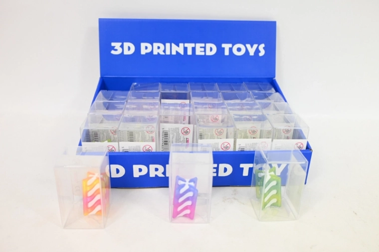 Ressort spiralé (slinky) en présentoir, 24 pcs