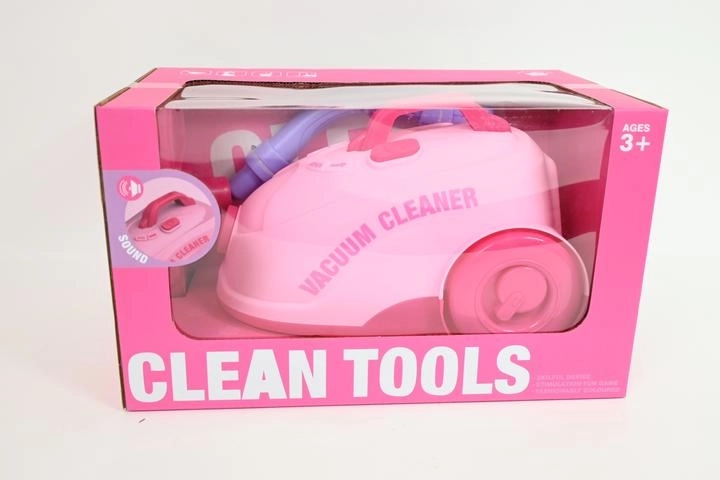 Aspirateur enfant rose à piles avec effets sonores