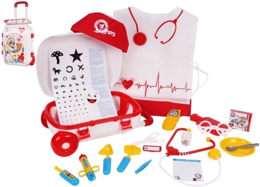 Mallette de Docteur sur Roulettes avec Accessoires 21 pièces