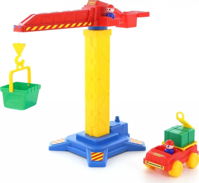 Grue de chantier + petite voiture