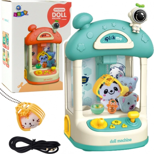 Jeu de boîte intelligent pour enfants – machine bleue attrape-peluches et billes