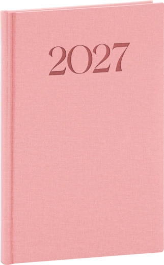 Agenda hebdomadaire Notique Biella 2027 rose 15 × 21 cm