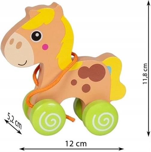 Smily Play cheval à tirer en bois