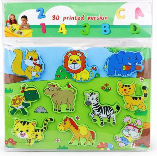 Puzzle en bois animaux 30 × 21 cm
