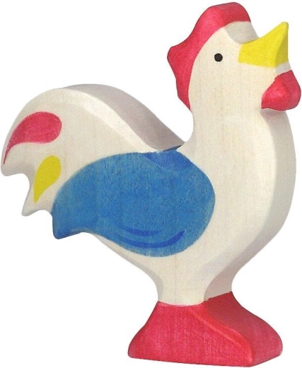 Holztiger coq bleu - 1 pièce