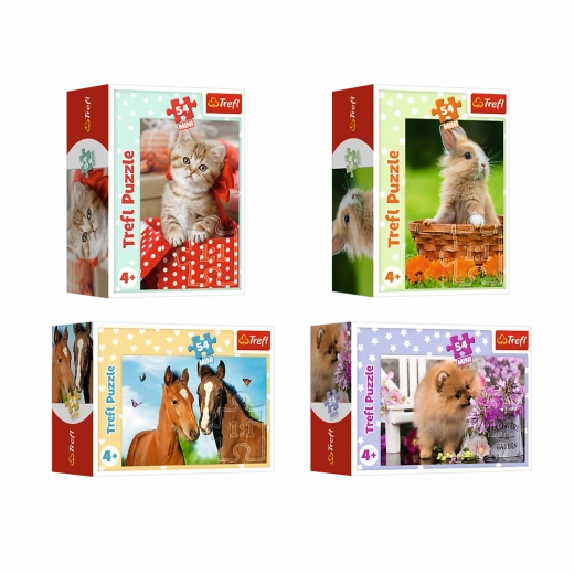 Minipuzzle 54 pièces avec des bébés animaux