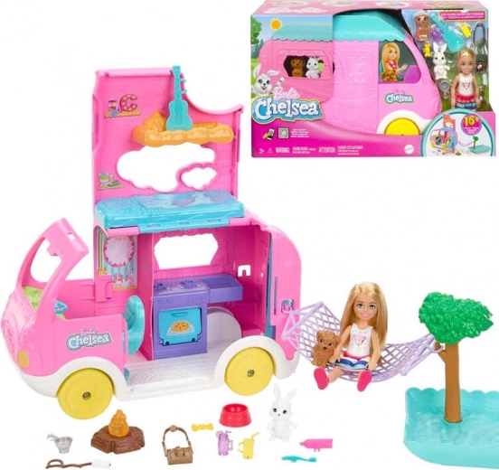 Barbie Chelsea set de camping rose