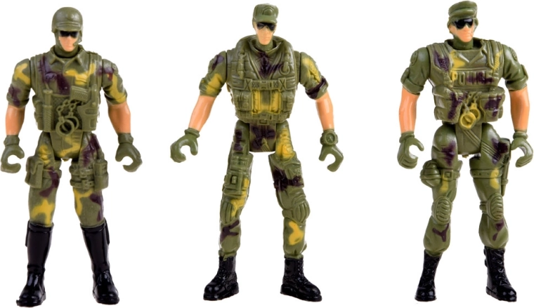 Dans l’emballage : 3 figurines de soldats
